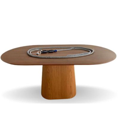 Mesa De Jantar Cone Retangular Arredondada 180x100cm Freijó
