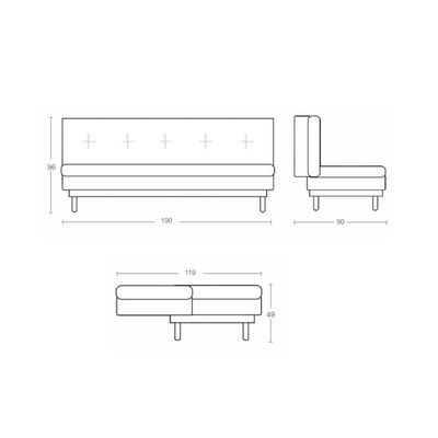 Sofá Cama Reclinável Com 2 Almofadas Inclusas Multimóveis Cr45238 Bege Bege