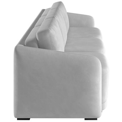 Sofá Cama Para Sala De Estar 4 Lugares 336cm Montserrat K01 Veludo Cinza - Lyam Decor