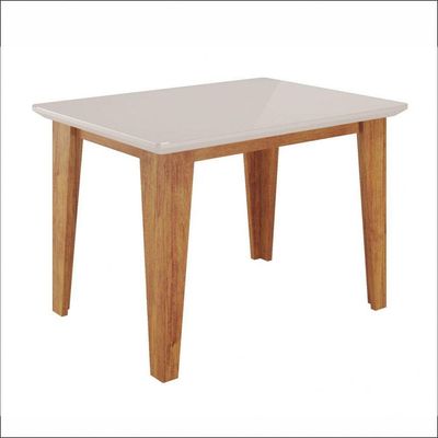 Mesa De Jantar Com 4 Cadeiras Florata Veneza Off White Viero Blonde / Off White