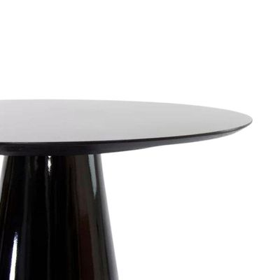 Mesa De Jantar Cone Oval 180x100 Cm Laqueada Cores Preto
