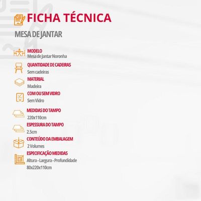 Mesa Para Sala De Jantar Noronha Moderna Mobília Cinamomo Imbuia