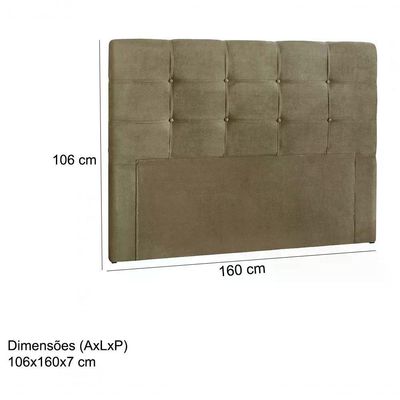 Cabeceira Queen 160cm Daiana Suede Taupe Id Suede Taupe