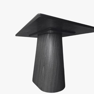 Mesa De Jantar Cone Retangular 150x90 Cm Tampo ébano Base ébano Cor Preto