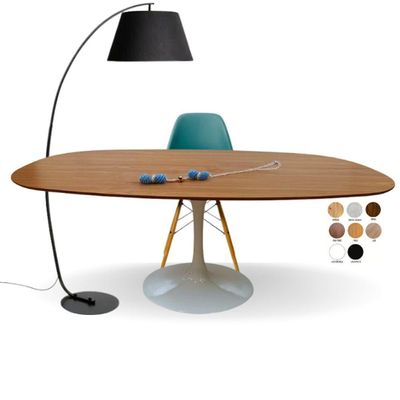 Mesa Saarinen Retangular Ovalada 160x90cm Em Freijo