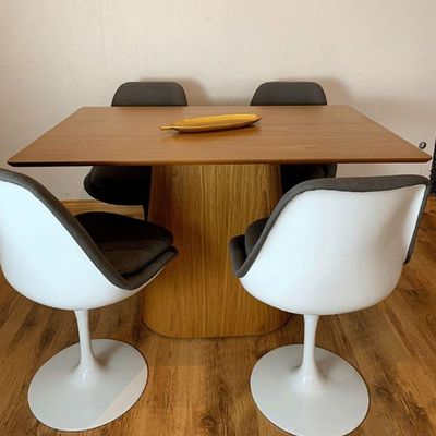Mesa De Jantar Cone Retangular 150x80 Cm Tampo Freijó Base Freijó Cor Marrom