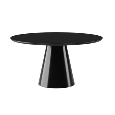 Mesa De Jantar Cone Redonda 150 Cm Laqueada Cores Preto