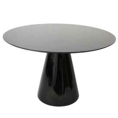 Mesa De Jantar Cone Redonda 150 Cm Laqueada Cores Preto
