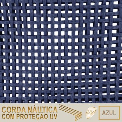 Mesa Ascoli 120 Cm Com 6 Cadeiras Cannes De Alumínio Trama Azul