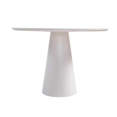 Mesa De Jantar Cone Redonda 160 Cm Laqueada Cores Branco
