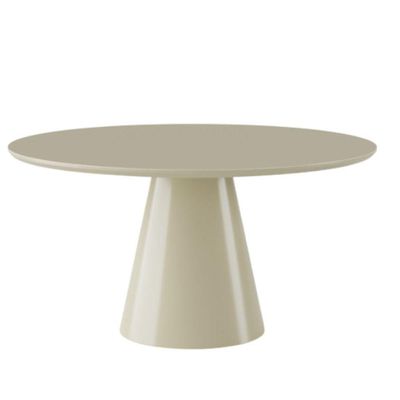 Mesa De Jantar Cone Redonda 160 Cm Laca Off White