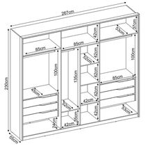 Guarda Roupa Casal Atrice 6 Portas Demartêz