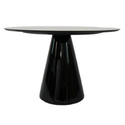 Mesa De Jantar Cone Redonda 80 Cm Laqueada Cor Preto