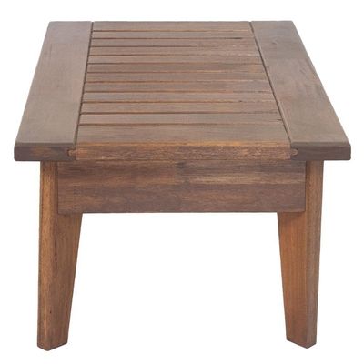 Mesa De Centro Retangular Rústica 100cm Em Madeira Maciça - Natural
