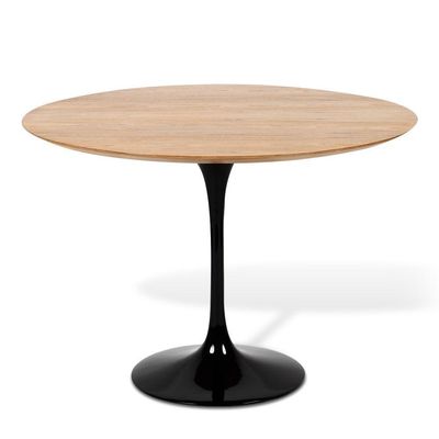 Mesa De Jantar Tulipa Saarinen Redonda 130 Cm Preto