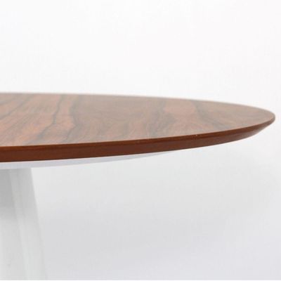 Mesa de Jantar Cone 110cm Tampo Pau Ferro Branco