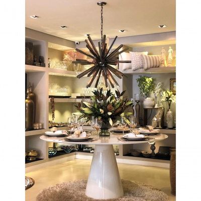 Mesa De Jantar Cone Redonda 140 Cm Laqueada Cor Branco