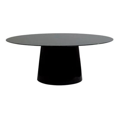 Mesa Cone Oval 180x100cm Laqueada Preto