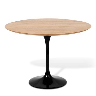 Mesa de Jantar Tulipa Redonda 130cm Freijó Preto