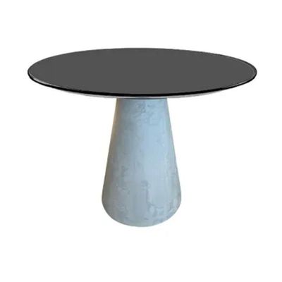 Mesa De Jantar Cone 90 Cm Cimento Queimado Preto