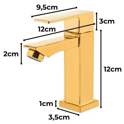 Torneira Banheiro/lavabo/pia Luxo Dourado - Smart Norte