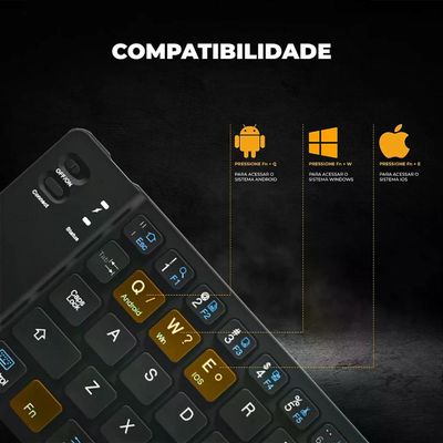Mini Teclado Dobrável Sem Fio - Armor - Gshield