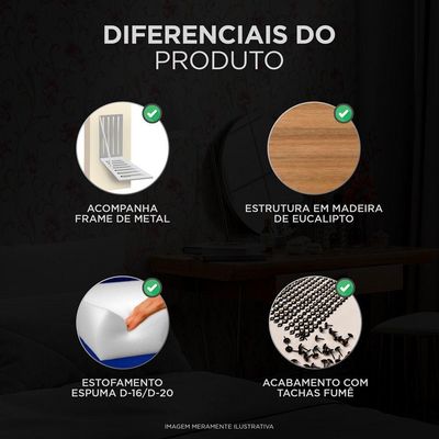 Cabeceira Cama Box Casal Adelle 140cm Com Frame Suede Bege - Abmaza