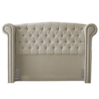Cabeceira Cama Box Casal Adelle 140cm Com Frame Suede Bege - Abmaza