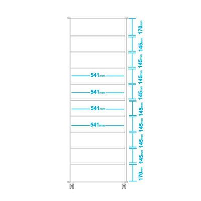 Sapateira Em Mdp Com 2 Portas E 9 Prateleiras Brv Móveis Branco