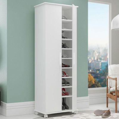Sapateira Em Mdp Com 2 Portas E 9 Prateleiras Brv Móveis Branco