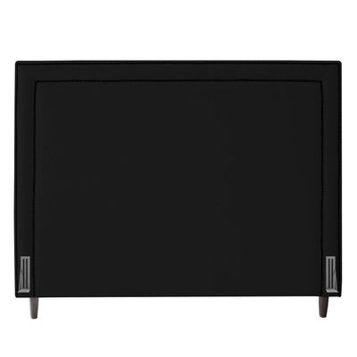 Cabeceira Cama Box Casal Maísa 140cm Com Frame Veludo Preto - Abmaza