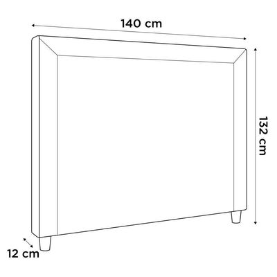 Cabeceira Cama Box Casal Maísa 140cm Com Frame Veludo Preto - Abmaza