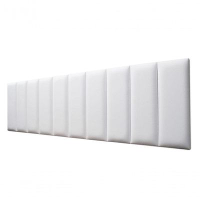 Placas Cabeceira King 200cm X 60cm 10 Placas Courino Branco