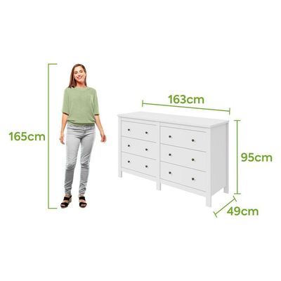 Cômoda Maggiore 6 Gavetas Com Estilo Retrô Móveis Lopas Branco