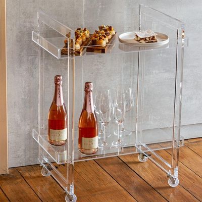 Carrinho De Bebidas Hara Em Acrílico Cristal