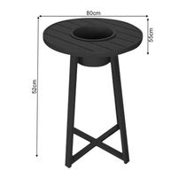 Mesa Bistrô Champanheira Para área Gourmet E Varanda Alumínio Preta-preta - Cor: Preto