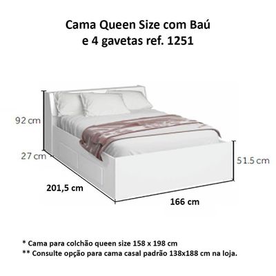 Dormitório Queen Size Completo 1344 Branco