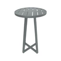 Mesa Bistrô Tulipa Para área Externa E área Gourmet Em Alumínio Cinza-preta - Cor: Preto
