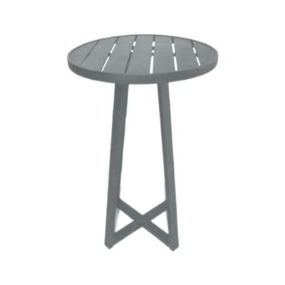 Mesa Bistrô Tulipa Para área Externa E área Gourmet Em Alumínio Cinza-preta - Cor: Preto
