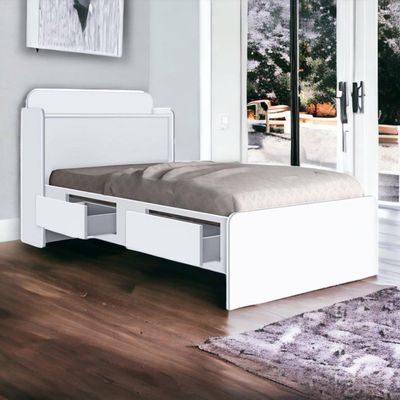 Cama Tamires Branco Com Colchão