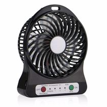 Mini Ventilador Portátil Mesa Usb Com 3 Vel Preto