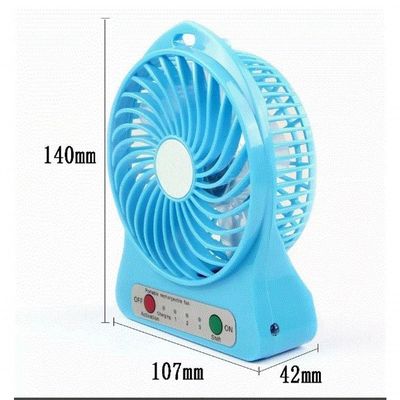 Mini Ventilador Portátil Mesa Usb Com 3 Vel Roxo