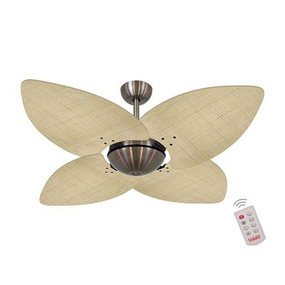 Ventilador De Teto Bronze 4 Pás Palmae Natural 127V 110V