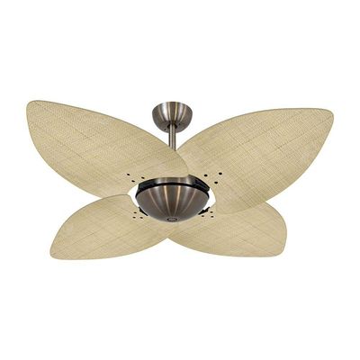 Ventilador De Teto Bronze 4 Pás Palmae Natural 127V 110V