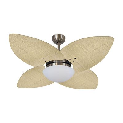 Ventilador De Teto Kovalski Bronze 4 Pás Palmae Natural 127V 110V