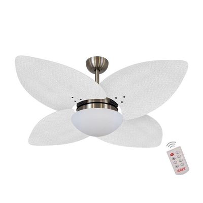Ventilador De Teto Bronze 4 Pás Palmae Branco 127V 110V