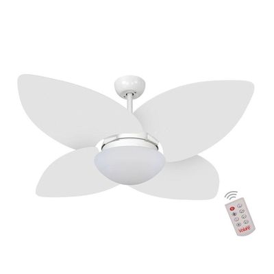 Ventilador De Teto Branco Fosco 4 Pás Branco 127V 110V