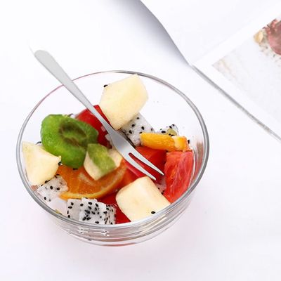 Garfo para Petiscos Frutas Sobremesa Garfinho Aço Inox 6un