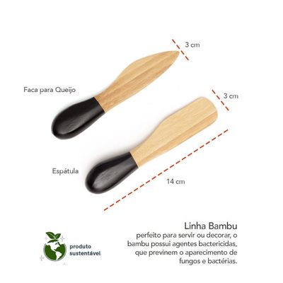 Tabua Petisqueira Redonda e Espatula Faca de Queijos