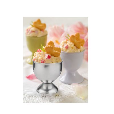 Porta Ovo Mini Taça Finger Food Aperitivo Suporte Inox 2un